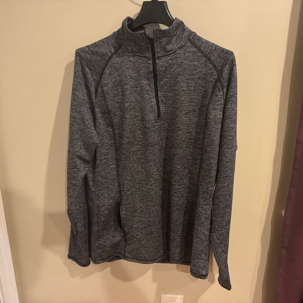 All in Motion Women’s Heathered Gray Mock Neck Workout Top Size L NWOT
